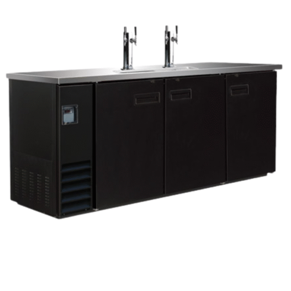 Cold Zone Triple Swing Solid Door Keg Cooler CZ BCBD4-2
