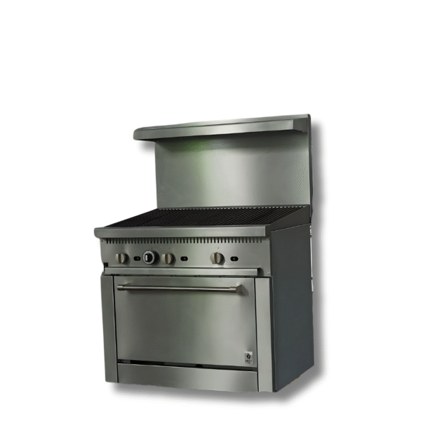 Hot Zone Gas Range with Built-In Convection Oven 36"w/36"Charbroiler top HZ CR36-36CB