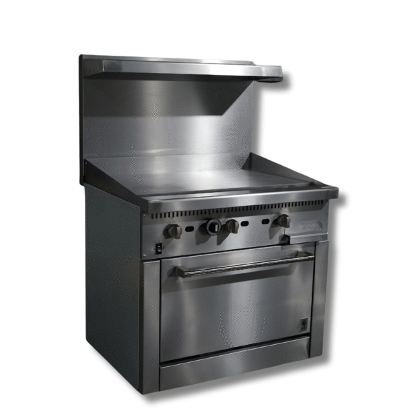 Hot Zone Gas Range with Built-In Convection Oven 36"w/36" Griddle top HZ CR36-36MG