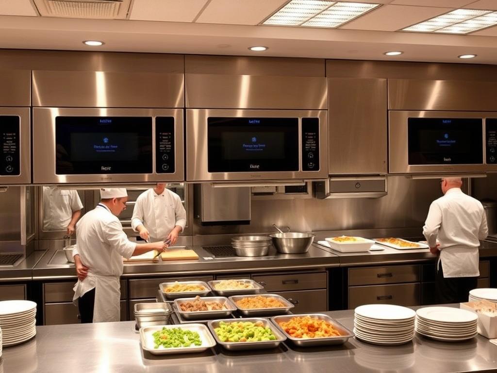 Hot Zone combi oven in hotel banquet kitchen