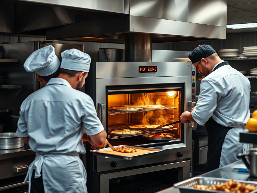 Hot Zone commercial oven in a busy restaurant kitchen