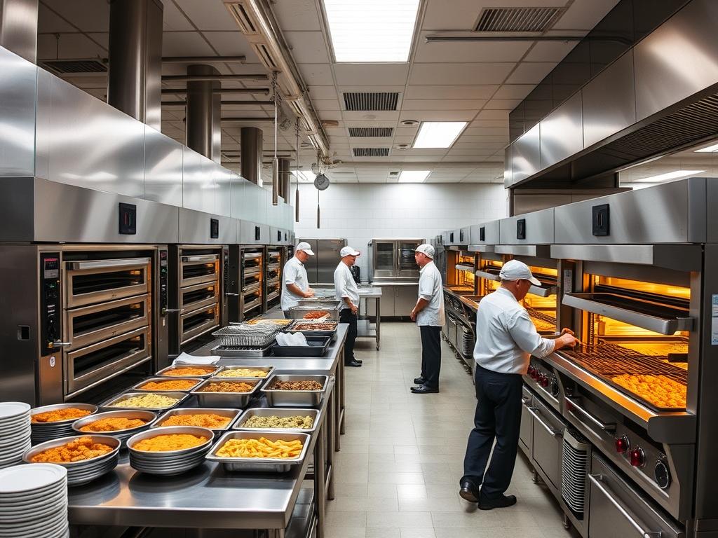 Hot Zone commercial ovens in institutional kitchen setting
