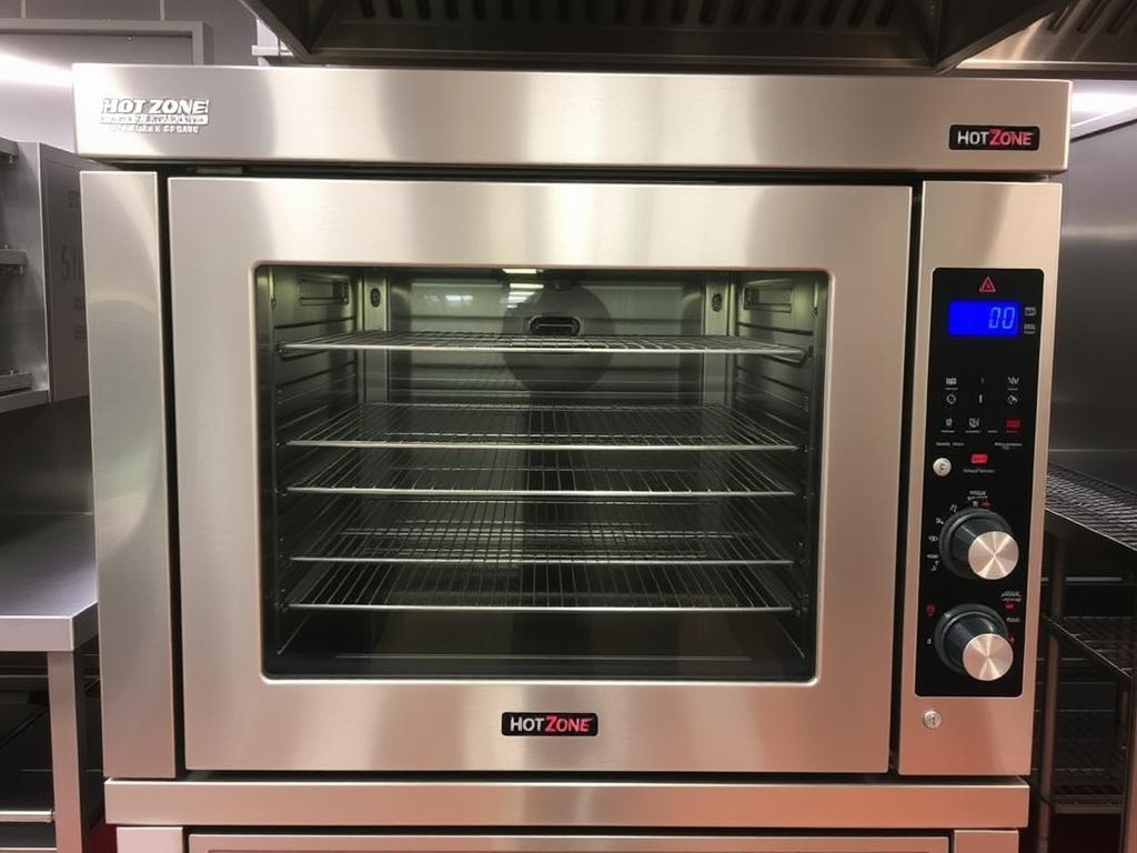 Hot Zone gas commercial convection oven with stainless steel finish