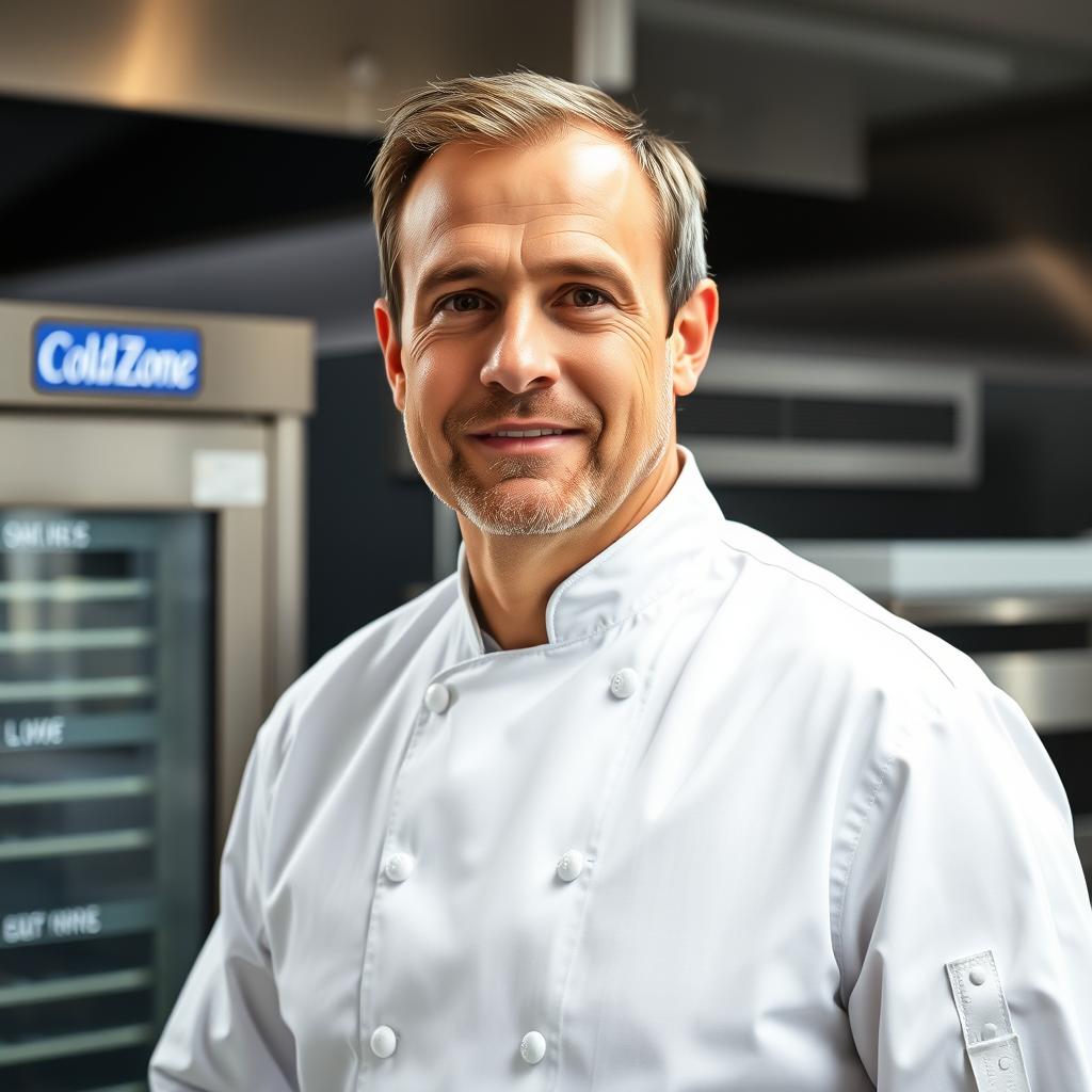 Portrait of Chef Michael from Toronto restaurant using Cold Zone equipment