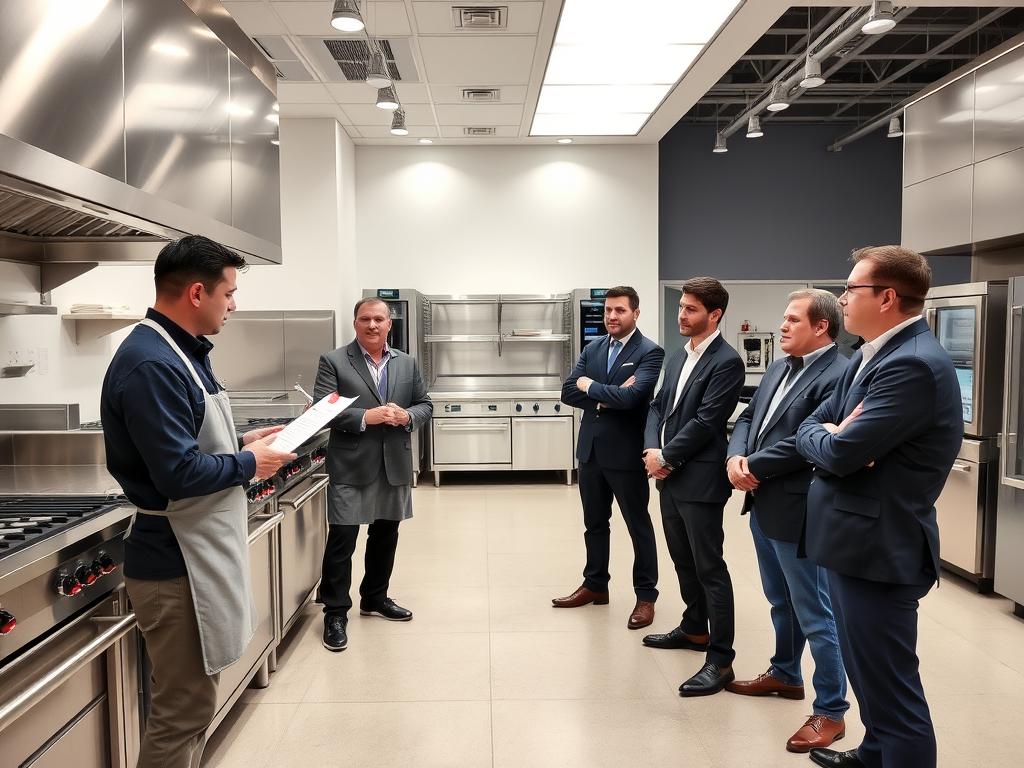 WGlobalbc dealer training session with restaurant equipment