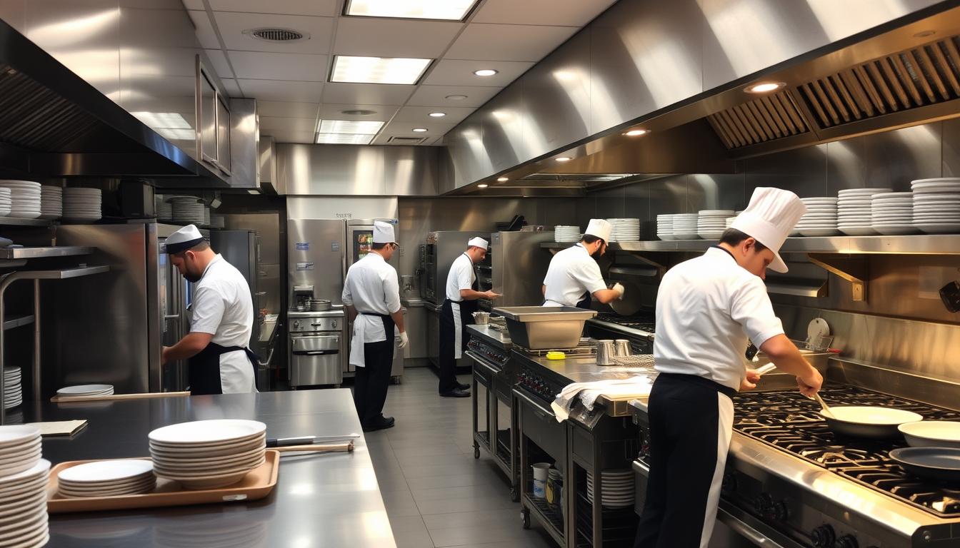 West Global Group BC kitchen equipment being used in a busy commercial restaurant kitchen